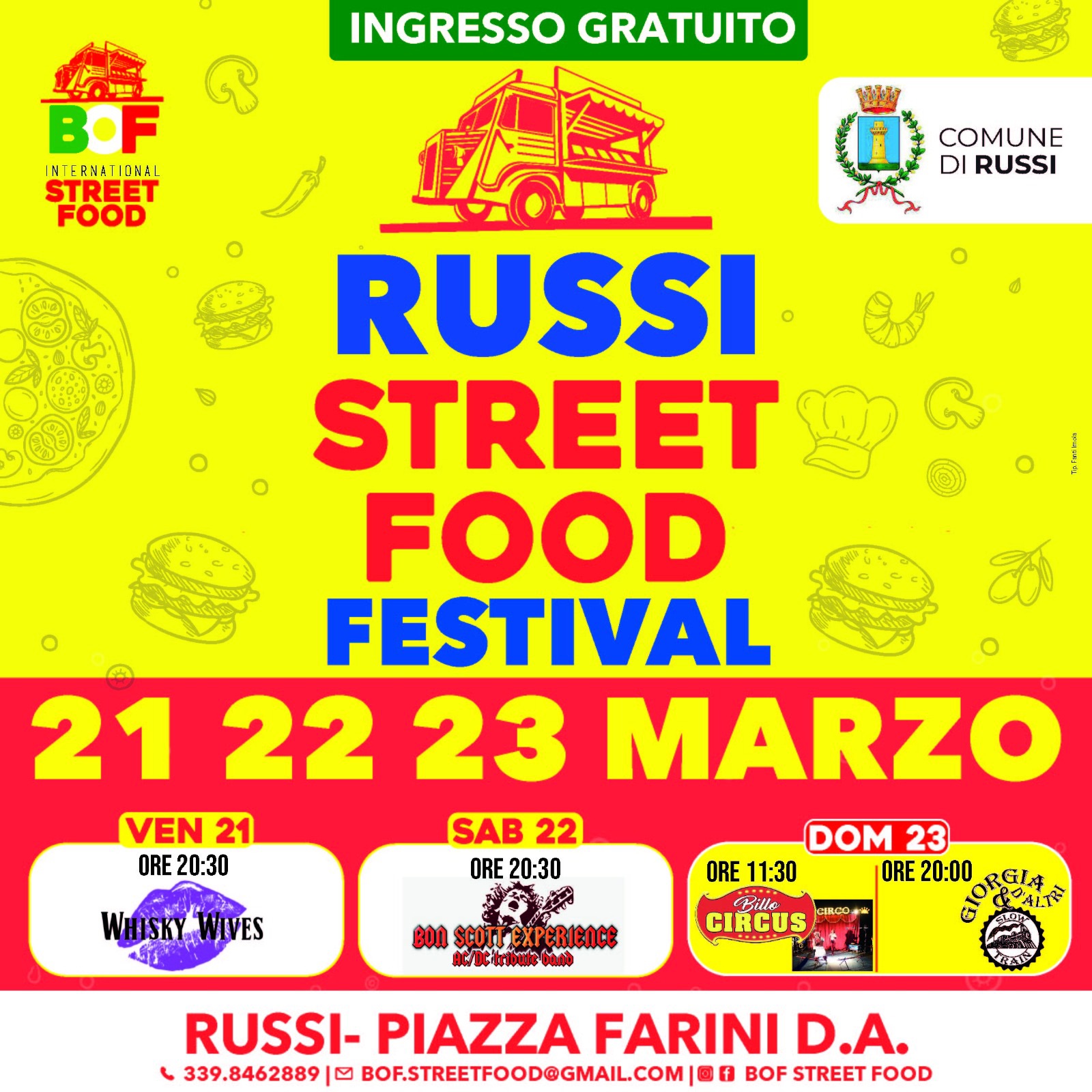 14 15 16 Marzo • RUSSI STREET FOOD FESTIVAL • Piazza Farini