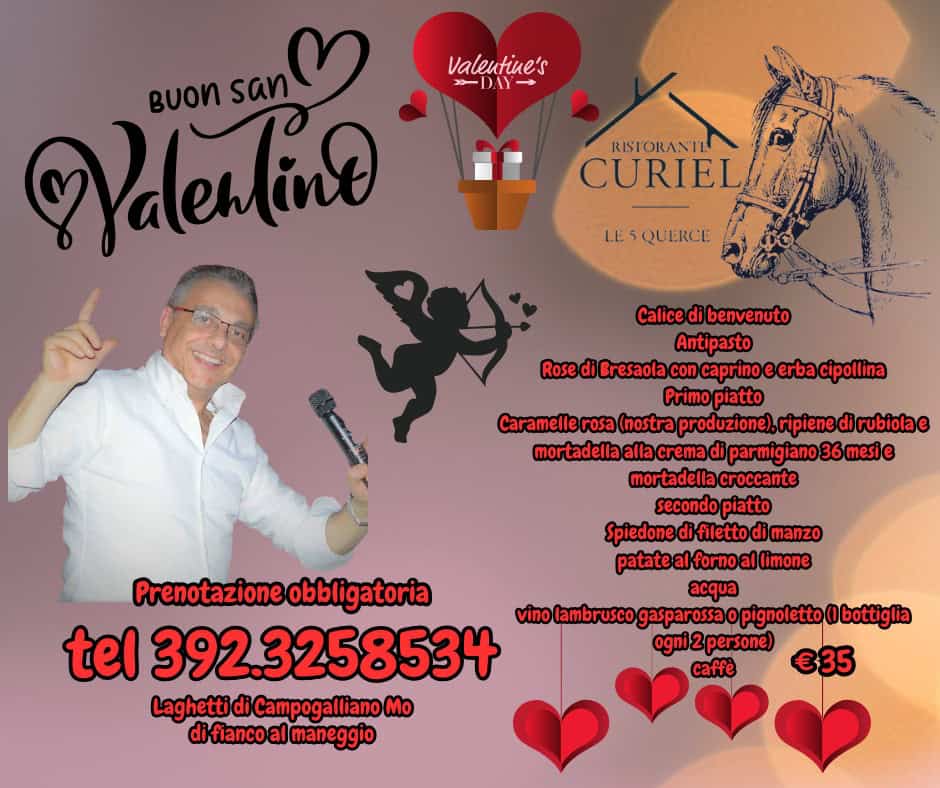 San Valentino al Curiel May be an image of 1 person, heart and text