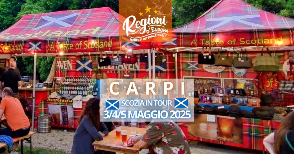 SCOZIA IN TOUR 🏴 CARPI – REGIONI D’EUROPA – 3/4/5 MAGGIO 2025 Potrebbe essere un'immagine raffigurante 5 persone e testo