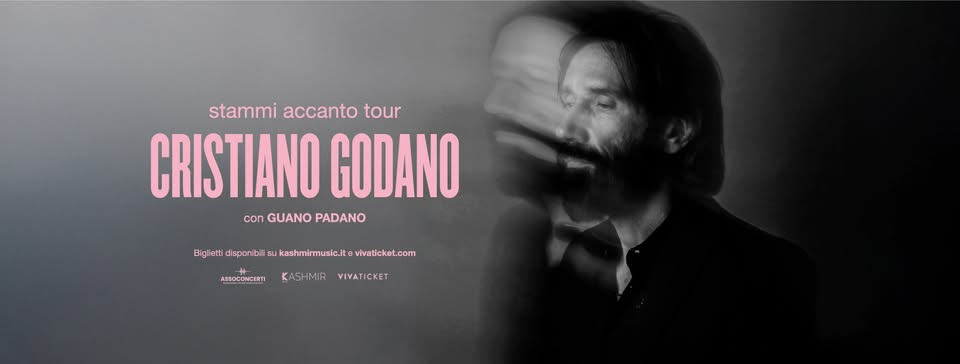 Stammi accanto Tour – Verona – Cristiano Godano con Guano Padano Potrebbe essere un'immagine raffigurante 1 persona e il seguente testo "stammi accanto tour CRISTIANO GODANO con GUANO PADANO Bigietti disponiba kashmirmusic.it 8hmin evivaticket.com vivaticke .com AROCONEIRI KASHMIR VIVATICKET"