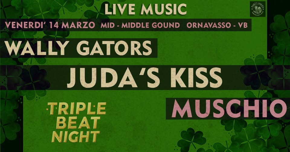 Evento Triple Beat Night Locandina Triple Beat Night - venerdì 14 marzo ore 21:00 - 23:00