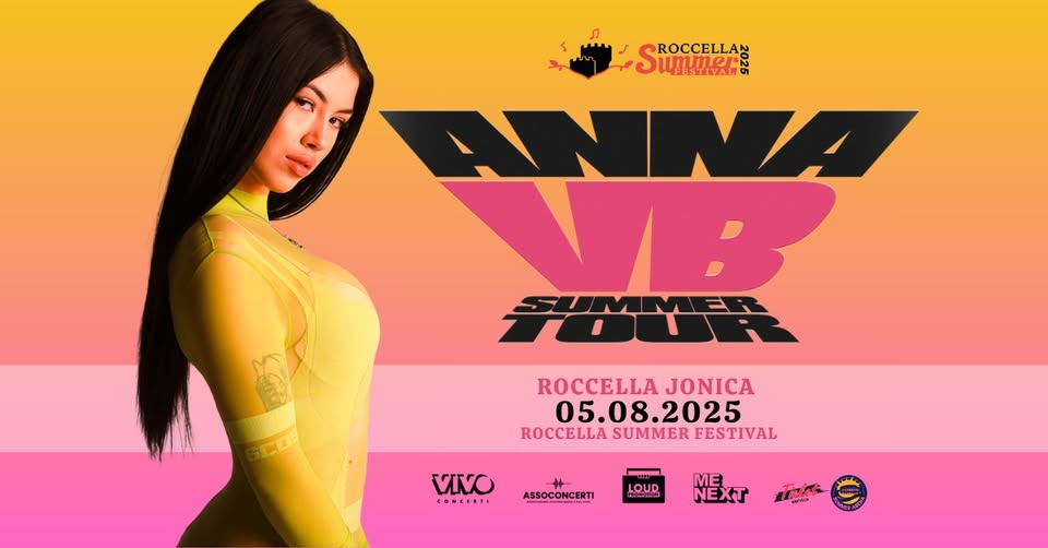 Evento Anna 5 Agosto 2025 Roccella Summer Festival Locandina Anna 5 Agosto 2025 Roccella Summer Festival - martedì 5 agosto ore 21:30 - 23:30