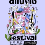 Diluvio Festival 2025 Potrebbe essere un'illustrazione raffigurante il seguente testo "diluyio M ን. ش C12 ИA Vestival 24-25-26-27 luglio 2025 10°EDIZIONE! PARCO DEL MAGLIO, OME (BS)"