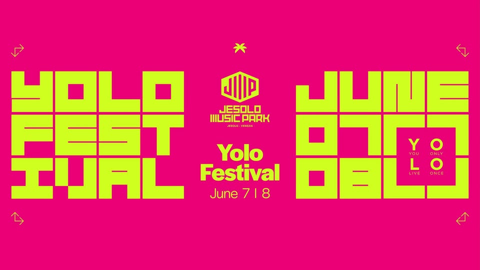 JESOLO MUSIC PARK | 07-08 June – buy your ticket NOW! Potrebbe essere un'immagine raffigurante il seguente testo "불밀뉴무 FEST JESOLO IUSICPARK PARK HHNE Y Yolo n IJAL YOU ONLY Festival L LIVE June June718 718 ONCE"