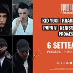 KID YUGI + RRARI DAL TACCO + Papa V, Nerissima Serpe + Promessa – 06.09.2025 – Pescara KID YUGI RRARI DAL TACCO Papa V, Nerissima Serpe Promessa – 06.09.2025 – Pescara a Cerratina (PE) il 6 settembre 2025