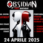 OBSIDIAN – FIRST BIRTHDAY 🕯️ Obsidian – First Birthday a Montereale Valcellina (PN) il 24 aprile 2025