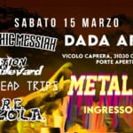 Porno Graphic Messiah + Detonation Boulevard + No More Head Trips + Gore Gonzola Potrebbe essere un contenuto di pop art raffigurante 1 persona e il seguente testo "SABATO 15 MARZO PORNO ERAPHICMESSIAH CΚΩPHΙC DADA ART CLUB DETONATION VICOLO CAPRERA, 31030 CASTELLO DI GODEGO TV PORTE APERTE ALLE 21.00 NO MORE HEAD TRIPS METAL NIGHT GONZOLA. ၆၇၉န INGRESSO 10 EUROS"