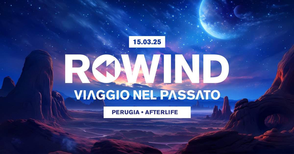 Evento REWIND viaggio nel passato Locandina REWIND viaggio nel passato - sabato 15 marzo ore 23:00 - 01:00