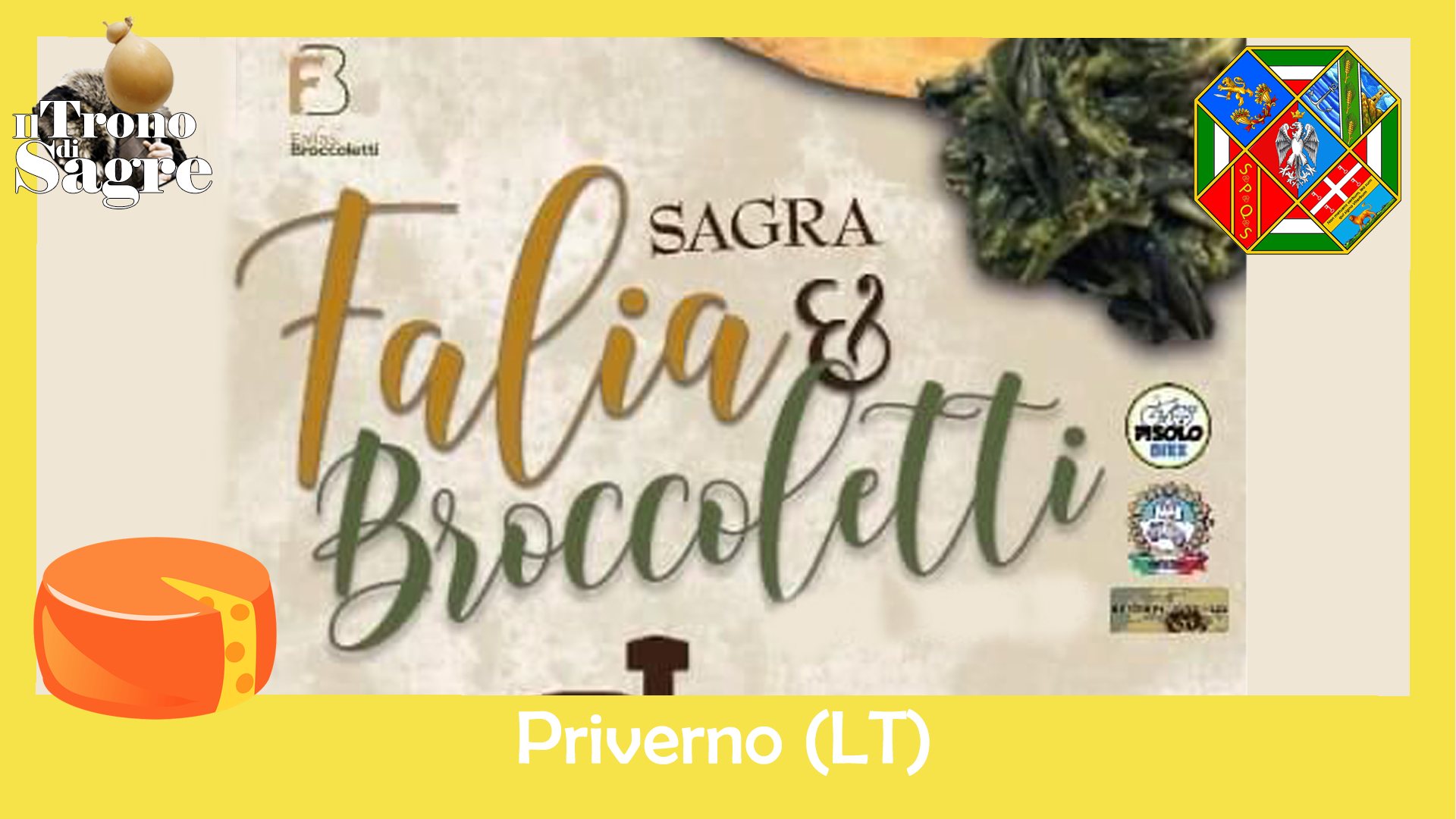 Sagra Falia e Broccoletti – Priverno (LT) Potrebbe essere un'immagine raffigurante pasta e testo