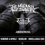 THE MODERN AGE SLAVERY + Egocide + Abbinormal – Live @ Dedolor Music Headquarter (Rovellasca, CO) THE MODERN AGE SLAVERY Egocide Abbinormal – Live – Dedolor Music Headquarter (Rovellasca, CO) a Rovellasca (CO) il 4 aprile 2025
