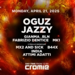 VORTEX EASTER EDITION w/ OGUZ – JAZZY Potrebbe essere un'immagine raffigurante il seguente testo "PUGLIA MONDAY, APRIL 21, 2025 OGUZ JAZZY GIANMA BLN FABRIZIO DENTICE C-TRULLO SHOWCASE MX2 AND SICK 44 INDIA ATTIMI ADATTI MK1 PUGLIA DAY TIME FROM 12:00 Cr/E ITALY"