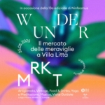 Wunder Mrkt – il Mercato a Villa Litta Potrebbe essere un'illustrazione raffigurante il seguente testo "In Inoccasione della 13a edizione di Ninfeamus W DE UNIR UN R ទុ02ត delle meraviglie Il mercato a Villa Litta RK M Artigianato, Vintage, Food & Drinks, Yoga M ወዚ e Meditazione, Musica, Meditazione,Musico,VisiteGuidote Visite Guidate জল্ Largo Vittario Veneto 2, Lainate CACMCHO រេត្ D101na3"