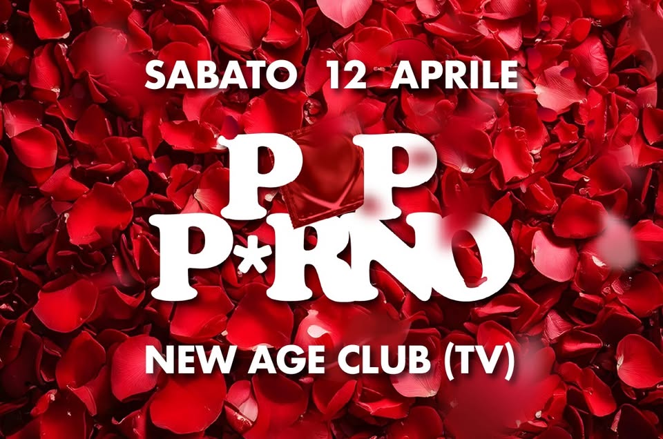 Potrebbe essere un'immagine raffigurante il seguente testo "SABATO SABATO12-APRILE 12 APRILE .PP TP P*RNOC *R P NEW AGE CLUB (TV)"