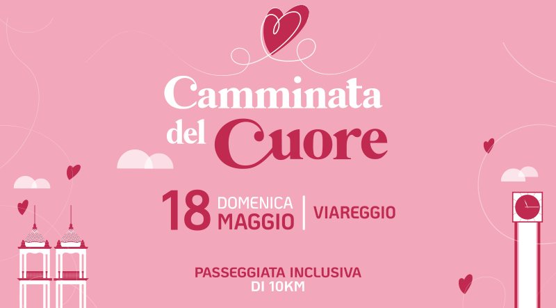 Evento 3° Camminata del Cuore passeggiata inclusiva di 10km a Viareggio Locandina 3° Camminata del Cuore passeggiata inclusiva di 10km a Viareggio - domenica 18 maggio ore 13:00 - 15:00