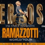 EROS RAMAZZOTTI | 20 Giugno 2026 2025 @Messina, Stadio Franco Scoglio Potrebbe essere un'immagine raffigurante 1 persona e il seguente testo "20 GIUGNO ER E ERSOS DS MESSINA 2026 UNA STORIA NASTORIAIMPORTANTE IMPORTANTE STADIO FRANCO SCOGLIO RAMAZZOTTI WORLDTOUR TOUR WORLD 中出ふ 社, ..متيام ilbotteghinan O Friands&Partners ..... EROS ASSOCONCEETI ONMUNeventim NONY υρς eventim"