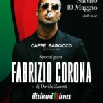 FABRIZIO CORONA arriva al Caffè Barocco ad Azzano Decimo 🇮🇹 con Italianissima – Sab. 10 Maggio FABRIZIO CORONA arriva al Caffè Barocco ad Azzano Decimo con Italianissima – Sab. 10 Maggio a Azzano Decimo (PN) il 10 maggio 2025