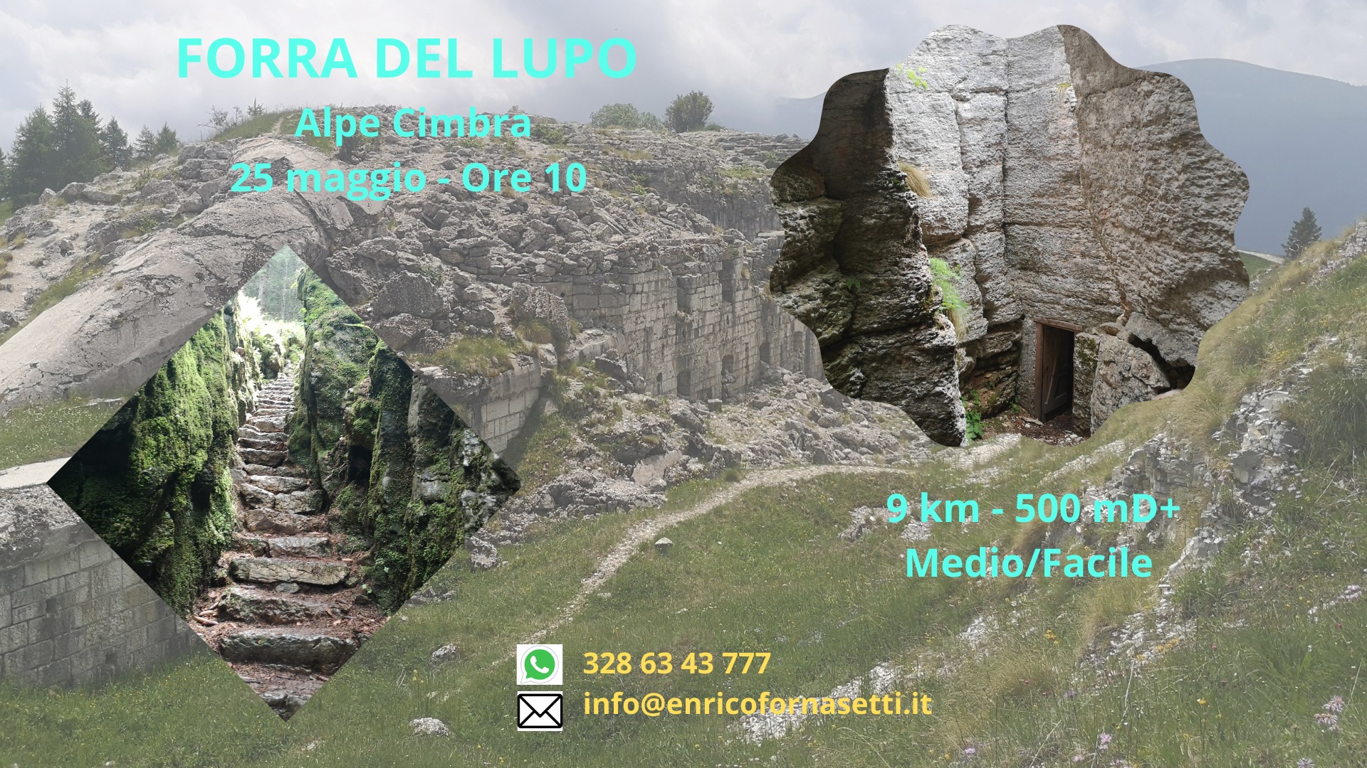 Evento FORRA DEL LUPO – Sulle trincee a copertura della Valle del Terragnolo Locandina FORRA DEL LUPO – Sulle trincee a copertura della Valle del Terragnolo - domenica 25 maggio ore 10:00 - 12:00