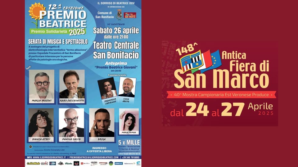 Evento Premio Beatrice – San Bonifacio 26 aprile Locandina Premio Beatrice – San Bonifacio 26 aprile - sabato 26 aprile ore 21:00 - 23:00