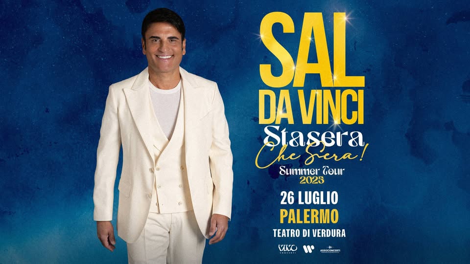 Evento Sal Da Vinci – Palermo Locandina Sal Da Vinci – Palermo - sabato 26 luglio ore 21:00 - 23:00