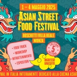 Asian Street Food Festival | 1-4 Maggio 2025 | Boschetti Reali – Monza | Ingresso gratuito Asian Street Food Festival 1 – 4 Maggio 2025 Boschetti Reali – Monza Ingresso gratuito a Monza (MB) il 1 maggio - 4 maggio 2025