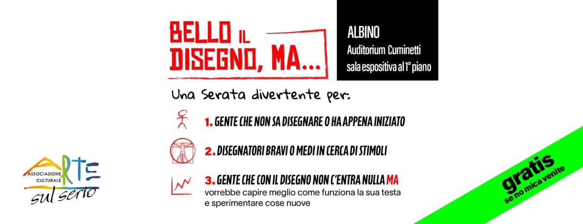 Evento Bello il Disegno MA… – Serata Gratuita per divertirvi e scoprire nuovi stimoli Locandina Bello il Disegno MA… – Serata Gratuita per divertirvi e scoprire nuovi stimoli - venerdì 9 maggio ore 19:00 - 21:00