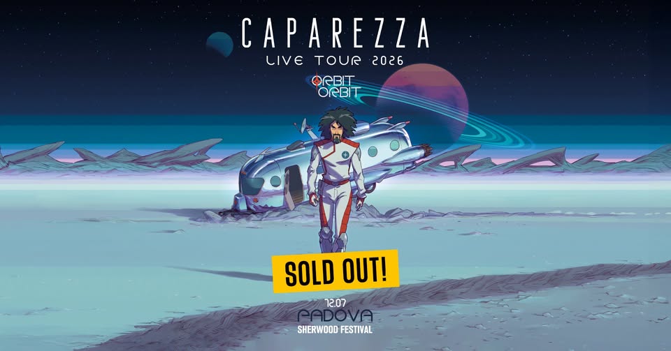 Evento CAPAREZZA – LIVE 2026 12 Luglio 2026 Sherwood Festival, Padova Locandina CAPAREZZA – LIVE 2026 12 Luglio 2026 Sherwood Festival, Padova - domenica 12 luglio ore 21:00 - 23:00