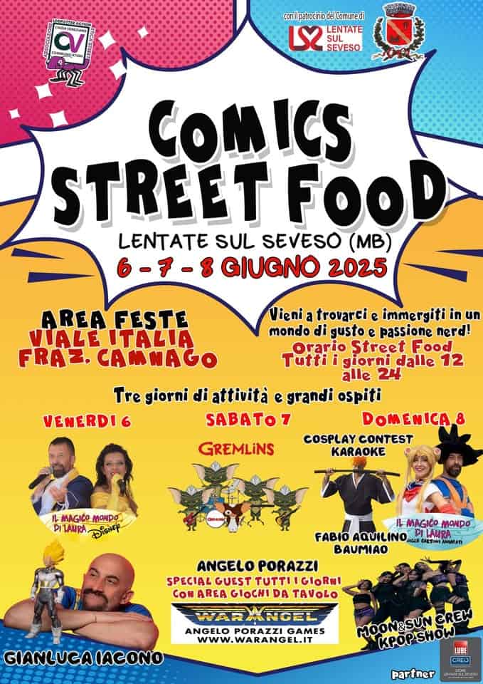 Comics Street Food Potrebbe essere un'immagine raffigurante 6 persone e testo
