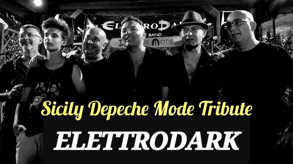 Elettrodark (Depeche Mode) @ Cav Mastro Birraio Acireale Potrebbe essere un'immagine raffigurante il seguente testo "DEPECHE MODE Tribute Band ELETTRO ELETTRODARK S Siracusa DM DM"