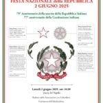 Festa della Repubblica Potrebbe essere un'immagine raffigurante il seguente testo "Comune di SAN GIOVANNI IN PERSICETO FESTA NAZIONALE della REPUBBLICA 2 GIUGNO 2025 79° Anniversario della nascita della Repubblica Italiana 77° anniversario della Costituzione italiana Stella d'Tealiz: ilpii simbolo italiana. عدالن ه..الاان appaneneл alle Ramo nappre4enиa confroeid delle Costitu- Cominizion Ropubtilica dela กนอ Iraliama) وسا fartad REPVBBLICA ITALIANA Lunedì 2 giugno 2025, piazza del Popolo Raduno delle Associazioni con bandiere Cerimonia dell l'alzabandiera Intervento del Sindaco del Comune di San Giovanni in Persiceto Seguiranno gli interventi dei rappresentanti delle Forze Ordine che operano presidio del territorio delle associazioni locali Accompagnamento musicale dal νίνο a cura di "Bernstein Wind Ensemble""