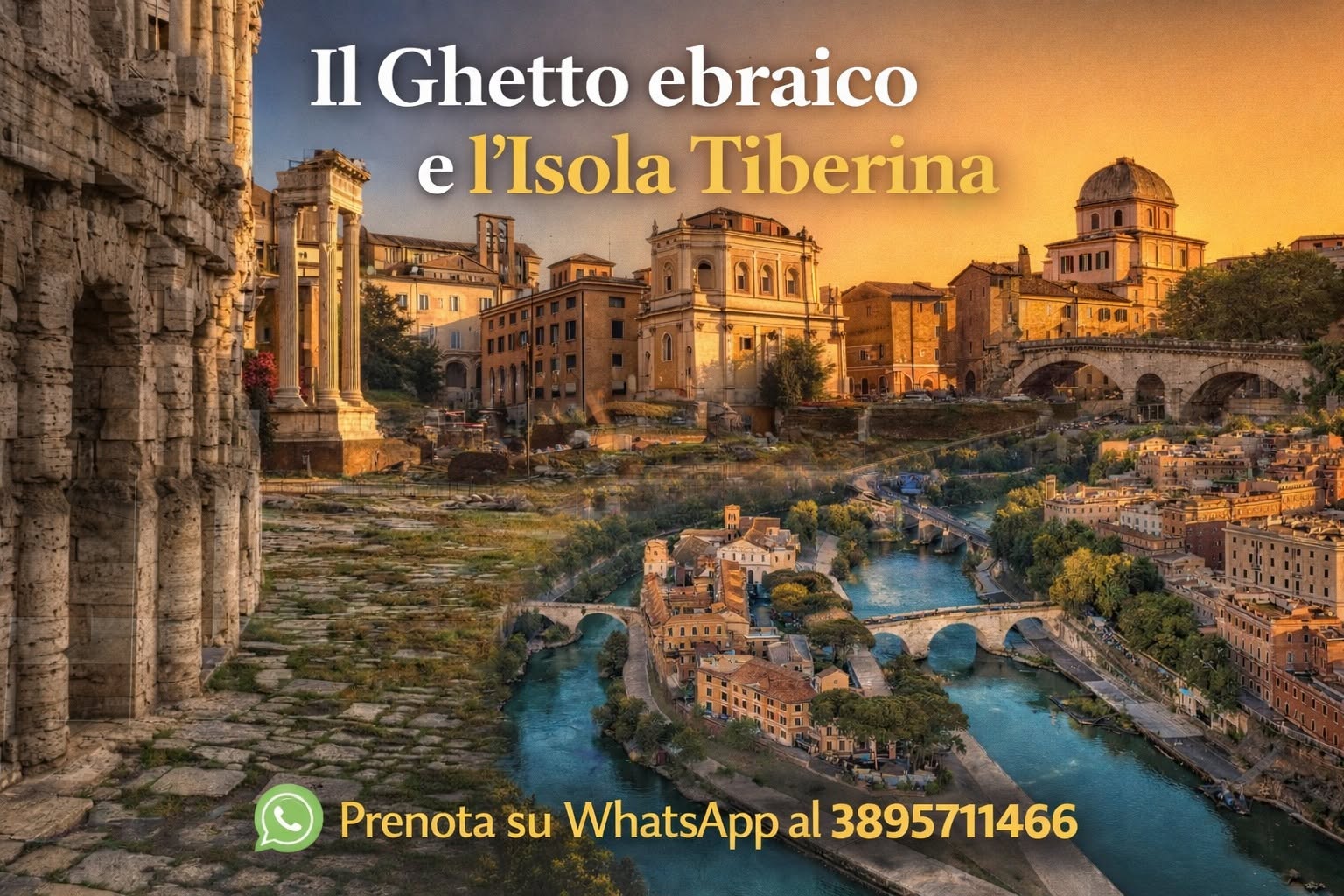 Evento Il Fascino Nascosto del Ghetto di Roma e dell Isola Tiberina Locandina Il Fascino Nascosto del Ghetto di Roma e dell Isola Tiberina - venerdì 26 giugno ore 21:00 - 23:00