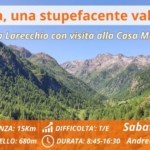 La Val Vogna, una stupefacente valle Walser. Potrebbe essere un'immagine raffigurante il seguente testo "Val Vogna, una stupefacente valle Walser Escursione α Larecchio con visita alla Casa Museo Walser CoTu CopTTo4eTиe ente Trekking DISTANZA: 15Km DISLIVELLO: 680 DIFFICOLTA': T/E Sabato 28 giugno DURATA: 8:45-16:30 Andrea +39 3402809478"