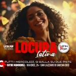 Locura Latina // Mercoledì 4 Giugno // Ca’ de Mandorli Potrebbe essere un contenuto grafico raffigurante 1 persona e il seguente testo "SABi LATINPOP LATIN POP LOCURA ATIN PRESENTA A POP (alina TUTTI MERCOLEDÌ, SI BALLA SU DUE PISTE CA'DE CA 'DE MANDORLI VIA IDICE, -VIAIDICE,24-SANL 24 SAN LAZZARO DI SAVENA (BO)"