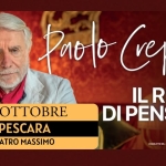 PESCARA- TEATRO MASSIMO- PAOLO CREPET – Il reato di pensare Potrebbe essere un'immagine raffigurante 2 persone e il seguente testo "18 OTTOBRE PESCARA TEATRO MASSIMO Parlo Crepet IL REATO DI PENSARE CHARLOFTE SAL L-I INFO BRETSLAO SIMONALIG POMAL CCN- 2829515818"
