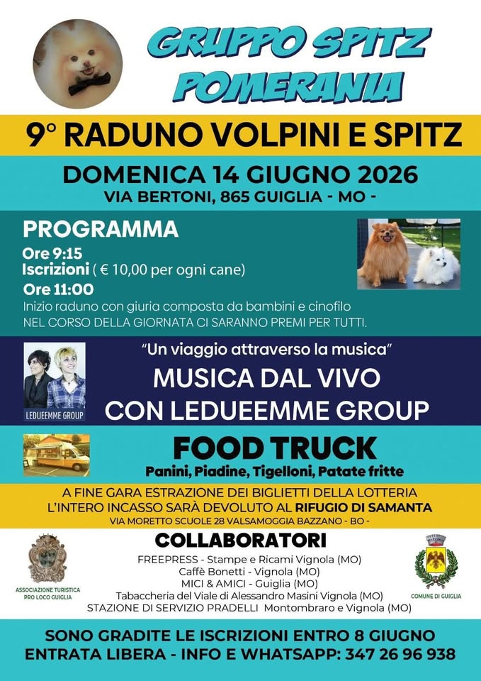 9° Raduno Volpini e Spiz Pomerania – Guiglia (MO) Potrebbe essere un'immagine raffigurante 8 persone, persone che campeggiano e testo