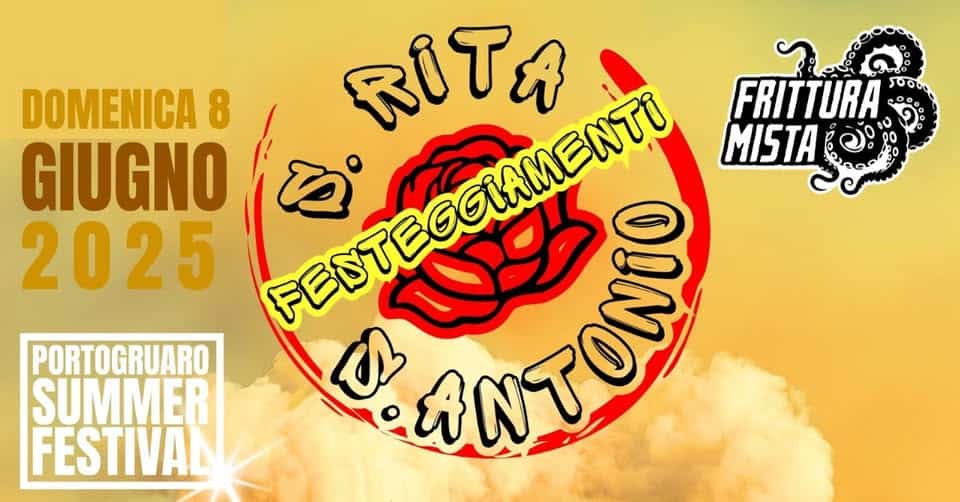 Evento Frittura Mista Festeggiamenti S. Rita e S. Antonio, Portogruaro (VE) Locandina Frittura Mista Festeggiamenti S. Rita e S. Antonio, Portogruaro (VE) - domenica 8 giugno ore 21:00 - 23:00