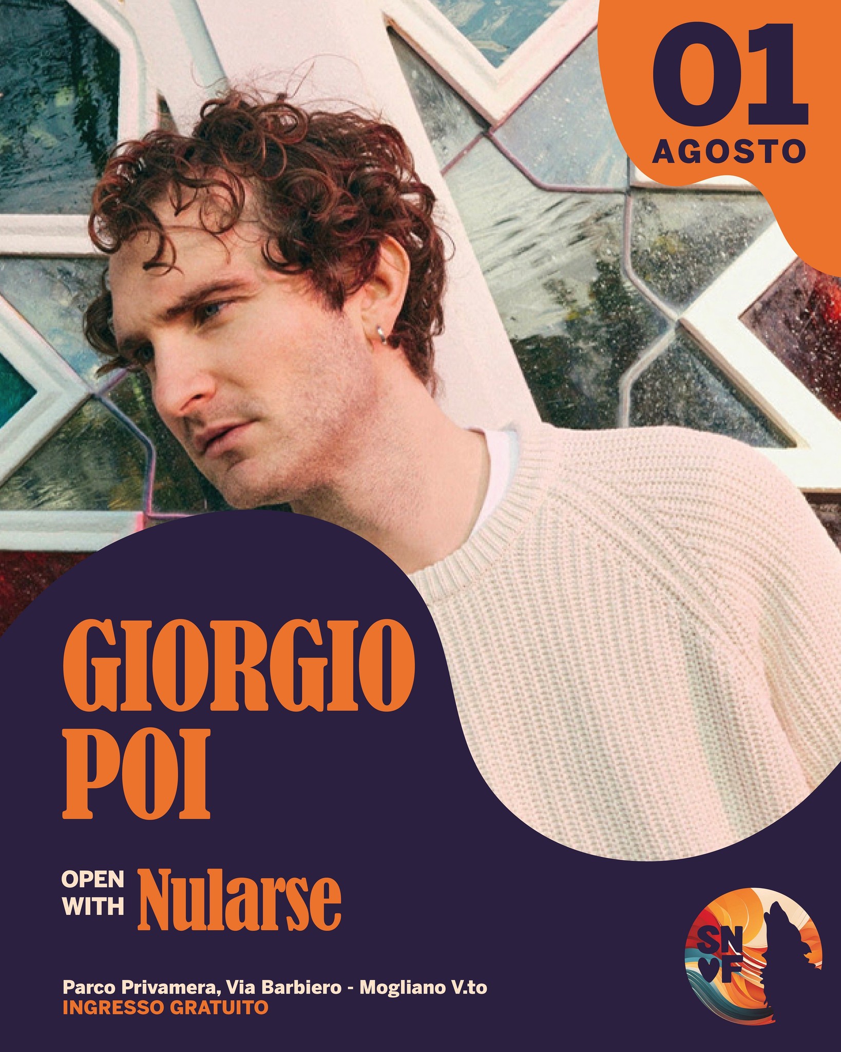Evento Giorgio Poi al Summer Nite Love Festival 2025 Locandina Giorgio Poi al Summer Nite Love Festival 2025 - venerdì 1 agosto ore 18:00 - 20:00