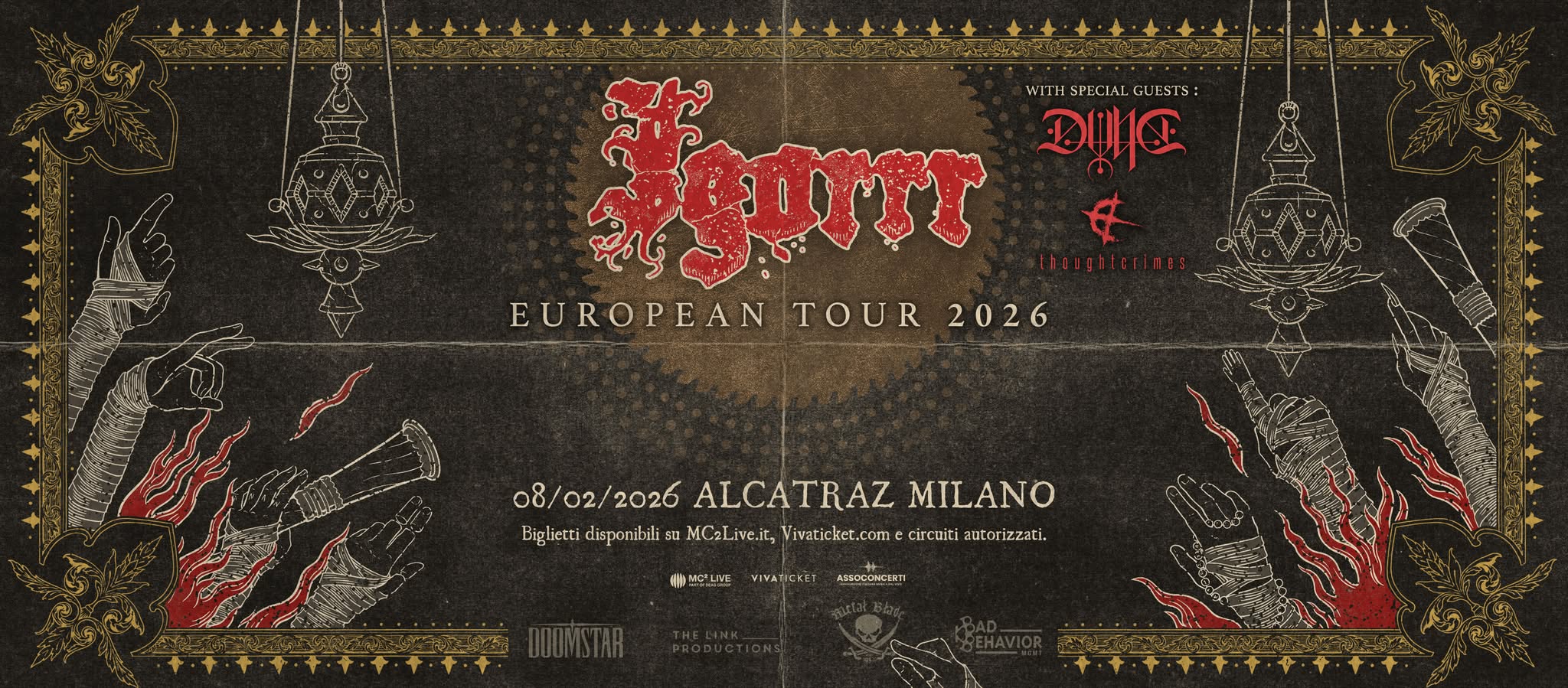 Igorrr | Milano, Alcatraz Potrebbe essere un'immagine raffigurante il seguente testo "gorr EUROPEAN TOUR 2026 08/02/2026 ALCATRAZ MILANO Biglictti Bạltopu.dicci disporibili MCLive.it M Vivaticket.come circuiti autorizzati. 증 華. VIATICKET STEDECHEZETI"