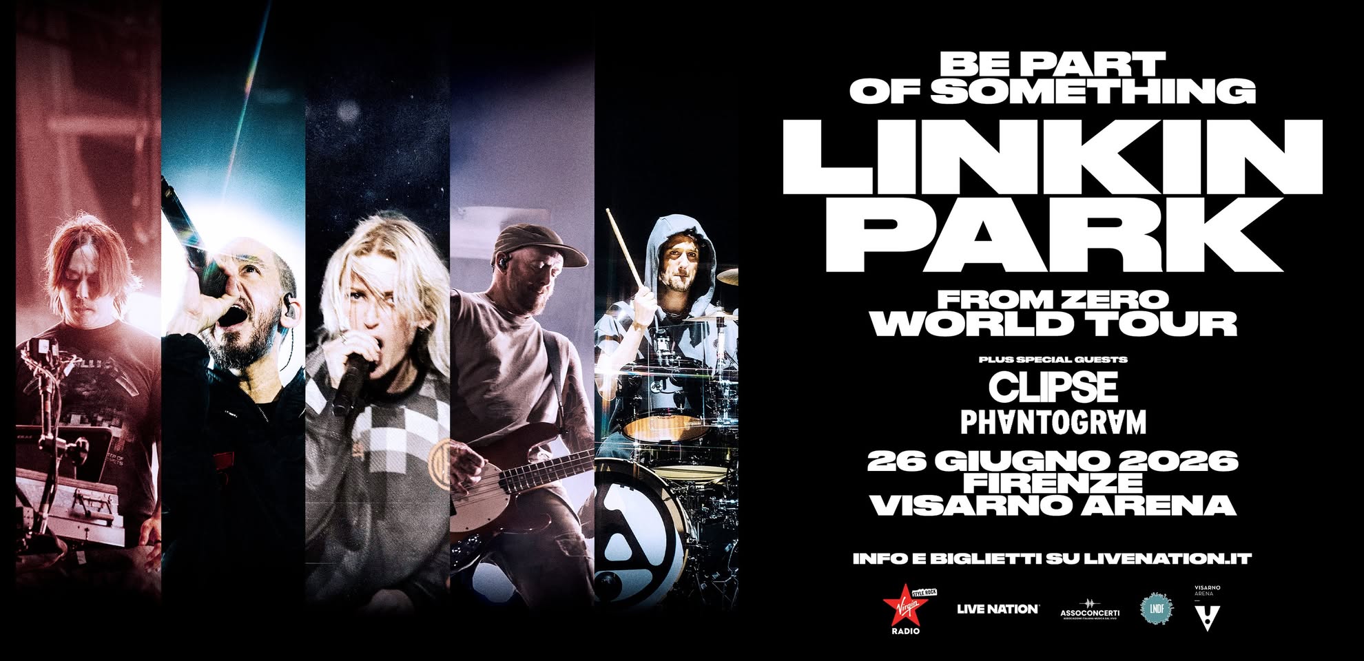 Evento Linkin Park in concerto a Firenze Locandina Linkin Park in concerto a Firenze - venerdì 26 giugno ore 20:00 - 22:00