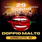 MASCALZONI @ DOPPIO MALTO Dormelletto NO Potrebbe essere un'immagine raffigurante il seguente testo "DOMENICA 29 DOMENICA GIUGNO ηEζOm ZONA DOPPIO MALTO DORMELLETTO -NO"
