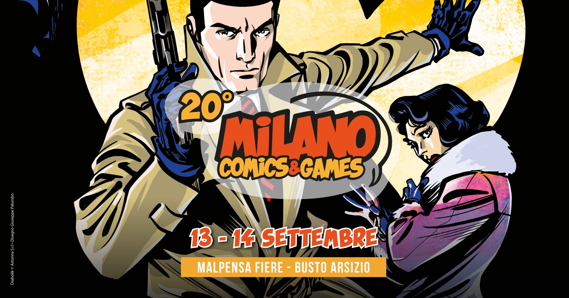 Milano Comics and Games 13 – 14 settembre 2025 Potrebbe essere un'immagine raffigurante il seguente testo "ولن 20° MILANO COMICS:GAMES AMES 13 13-14 14 SETTEMBRE MALPENSA FIERE -BUSTO ARSIZIO"