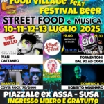 SUSA (TO) Food Village 4^ edizione Potrebbe essere un'immagine raffigurante 4 persone e il seguente testo "ルロYムロサ! THIS BELLO SUSA FOOD VILLAGE STREET FOOD e MUSICA 10-11-12-13 -13 LUGLIO 2025 streed Treet Food 9o POWER VENERDI 11 TORMENTONI DAL 90 AD OGGI GIOVEDITO 10 IVAN CATTANEO SPACE SPACEMONKEYS MONKEYS THE HISTORY OF FROCK LUNA LUNAPARK PARK KEVIN CENA SABATO 12 DOMENICA 13 COVER ROCK '70/2000 ROBERTO MOLINARO PIAZZALE ex ASSA- - SUSA INGRESSO LIBERO E GRATUITO MAV Design CITTA' DI SUSA BE DIFFERENT INFO E ISCRIZIONI DIFFERENTEVENTSMC@GMAIL.COM FERENT"
