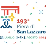 Potrebbe essere un'immagine raffigurante mappa e il seguente testo "193a Fiera di San Lazzaro 31 LUGLIO 1-2-3 AGOSTO 2025"