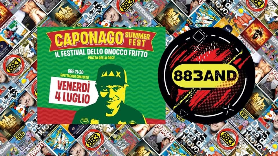 88Band (883 tribute) live@ Caponago (MB) Potrebbe essere un contenuto grafico raffigurante 2 persone, tromba e testo