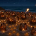 Aperitivo con le candele in riva al mare Aperitivo con le candele in riva al mare a Maccarese (RM) il 10 agosto 2025