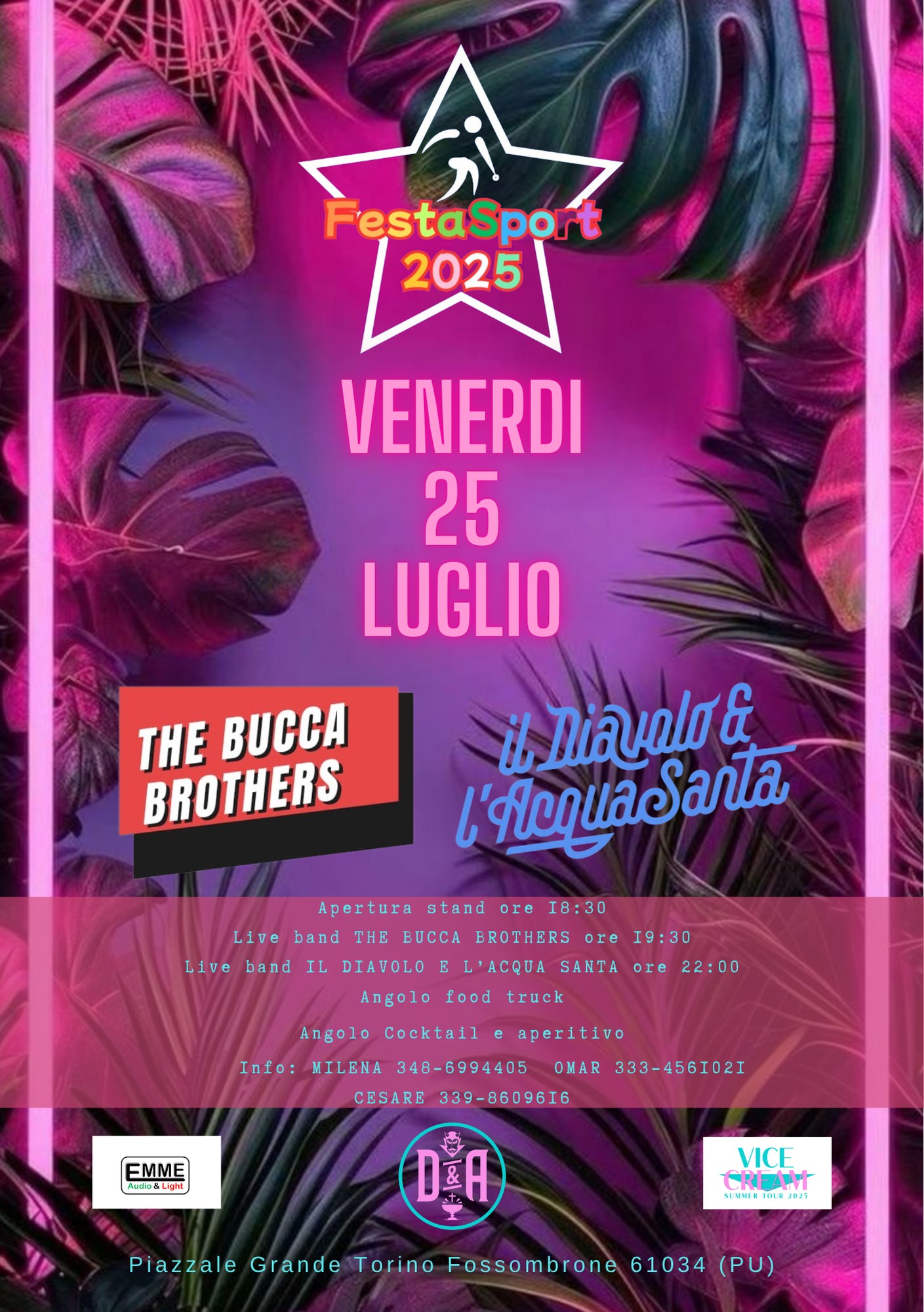 Evento Apertura Festa dello sport Fossombrone Locandina Apertura Festa dello sport Fossombrone - venerdì 25 luglio ore 16:30 - 18:30