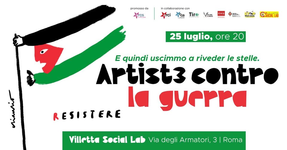 Artistɜ contro la guerra Potrebbe essere un disegno raffigurante testo
