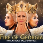 Fire of Georgia @ Teatro Circus PESCARA // Royal National Ballet of Georgia Potrebbe essere un'immagine raffigurante 2 persone, incendio e il seguente testo "FIRE OF GEORGIA ROYAL NATIONAL BALLET OF GEORGIA"