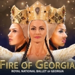 Fire of Georgia @ Teatro Cristallo BOLZANO // Royal National Ballet of Georgia Potrebbe essere un'immagine raffigurante 2 persone, incendio e il seguente testo "FIRE FIREOFGEORGIA OF GEORGIA ROYAL NATIONAL BALLET OF GEORGIA"