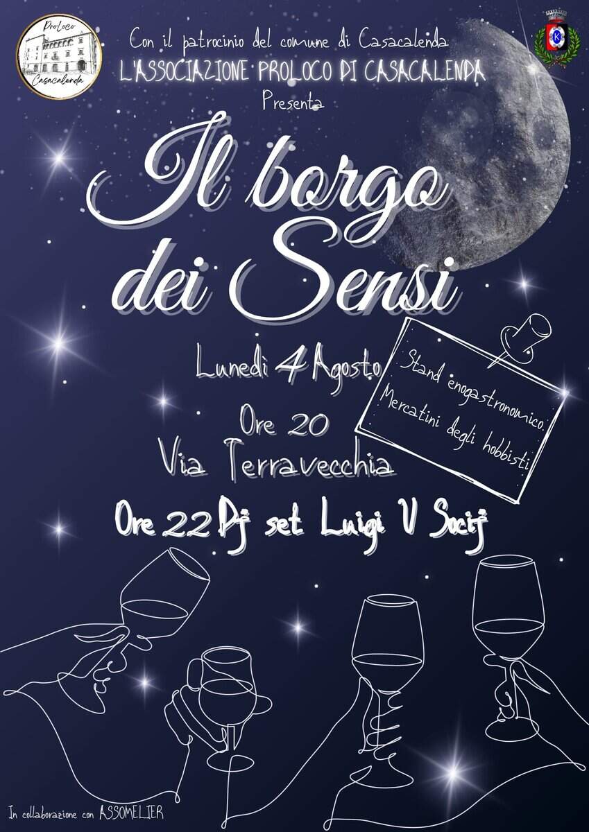 Evento Il borgo dei sensi Locandina Il borgo dei sensi - lunedì 4 agosto ore 20:00 - 22:00