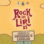 ROCK IN LIRI XI – 5/6 Luglio – Isola del Liri (FR) – SOVIET SOVIET, GIUDA, ITALIA 90 – Free Entry Potrebbe essere un disegno raffigurante il seguente testo "出源 فة xa RocK in LiRI XX SABATO 5 E DOMENICA 6 LUGLIO"